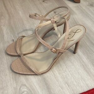 Sam Edelman Nude Strappy Heels